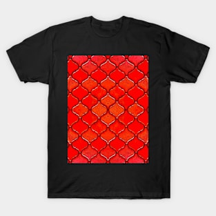 Red Arabesque Pattern T-Shirt